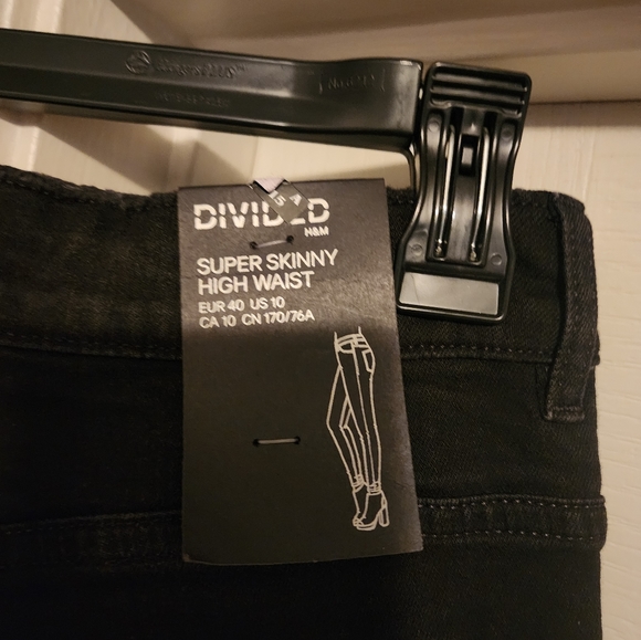 H&M Black Sequin Jeans size 10 - Picture 4 of 8